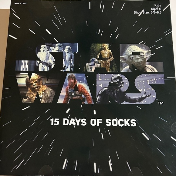 Star Wars 15 Days of Socks Advent Christmas countdown Kids Youth - Picture 1 of 7